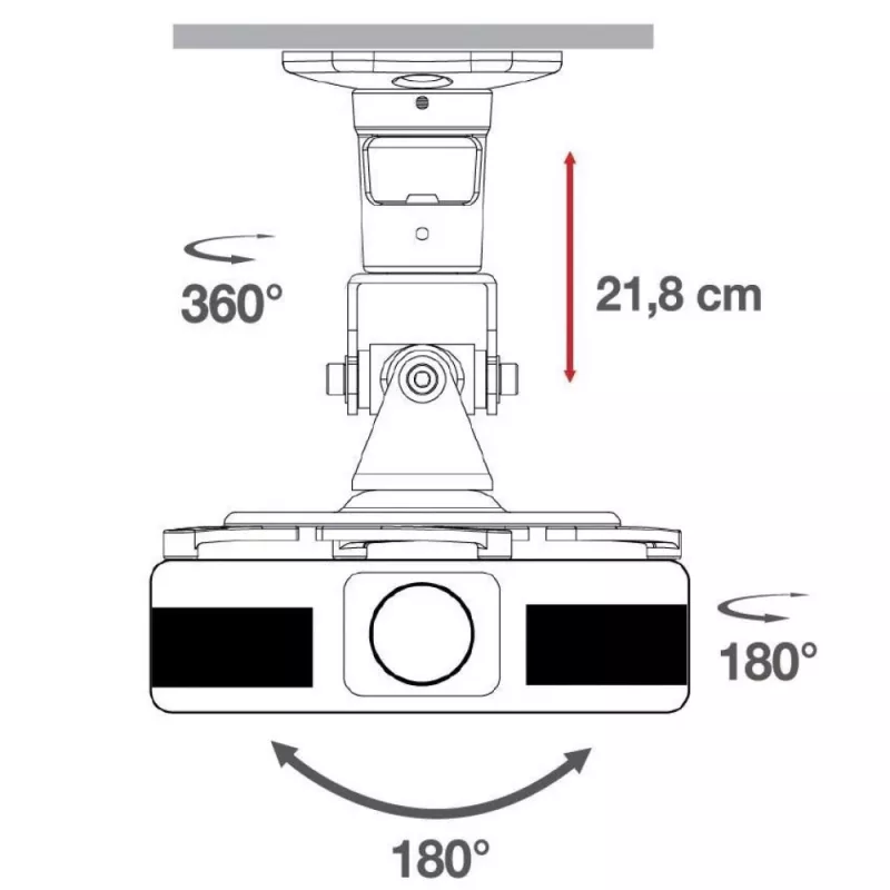 Techly universaalne laekinnitus projektorile, must ICA-PM 100BK