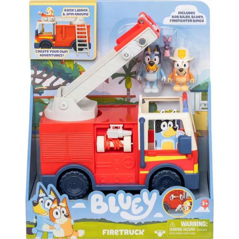 Moose Toys Bluey Tuletõrjeauto, tuletõrjeauto, 3 aastat, plastik, mitmevärviline, punane