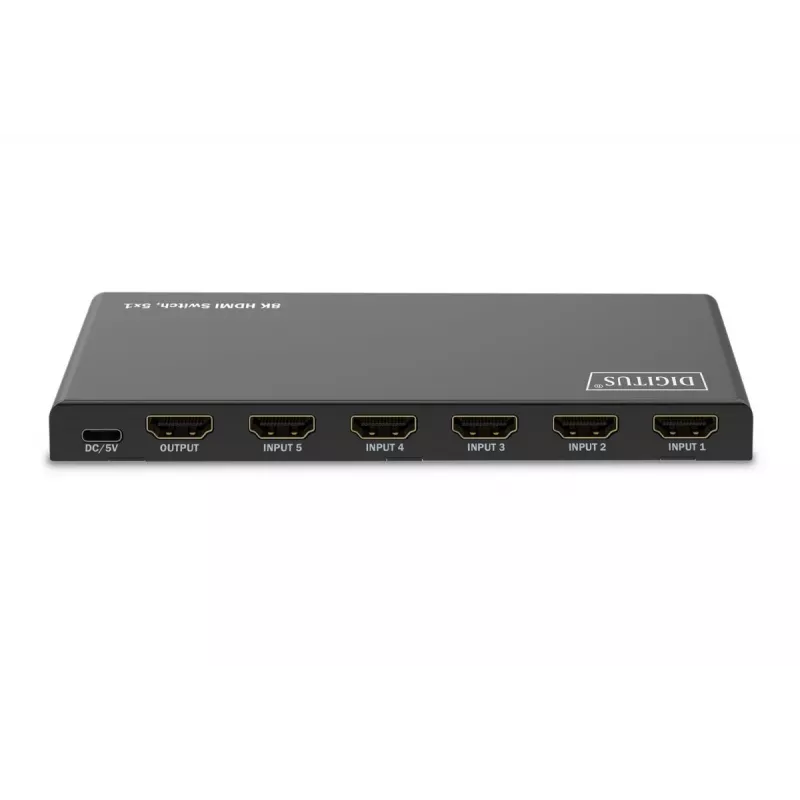 DIGITUS 5x1 HDMI-lüliti. 8K/60Hz (4:4:4). HDR. HDCP2.3