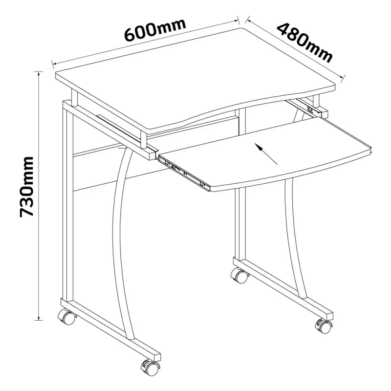 Techly ICA-TB 131B arvutilaud Must