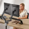 Techly ICA-LCD 462B laua monitorihoidik, gaasivedru, 17–32 tolli (43,2–81,3 cm), 9 kg, VESA 75x75/100x100, must