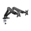 Techly ICA-LCD 462B laua monitorihoidik, gaasivedru, 17–32 tolli (43,2–81,3 cm), 9 kg, VESA 75x75/100x100, must