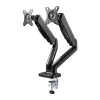 Techly ICA-LCD 462B laua monitorihoidik, gaasivedru, 17–32 tolli (43,2–81,3 cm), 9 kg, VESA 75x75/100x100, must