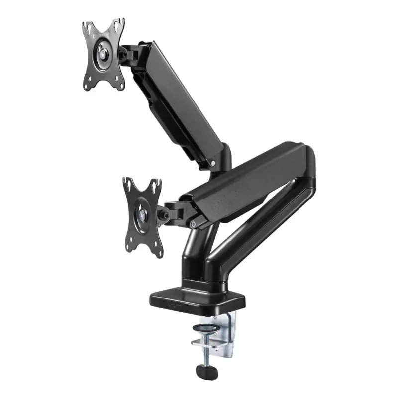 Techly ICA-LCD 462B laua monitorihoidik, gaasivedru, 17–32 tolli (43,2–81,3 cm), 9 kg, VESA 75x75/100x100, must