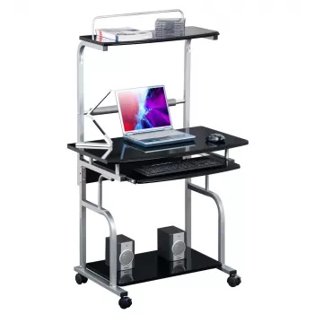 Techly Compact Multi-Function Computer Desk, Glossy Must ICA-TB 7800BK