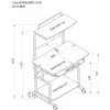 Techly Compact Multi-Function Computer Desk, Glossy Must ICA-TB 7800BK