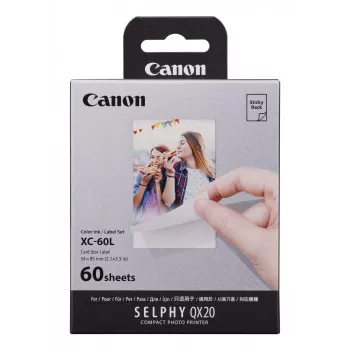 Canon XC-60L, Sublimatsioontrükk, 5.4x8.5 cm, 60 tk Canon XC-60L. Trükitehnoloogia: Sublimatsioontrükk, Paberi suurus: 5.4x8.5 cm. Kogus pakendis: 60 tk
