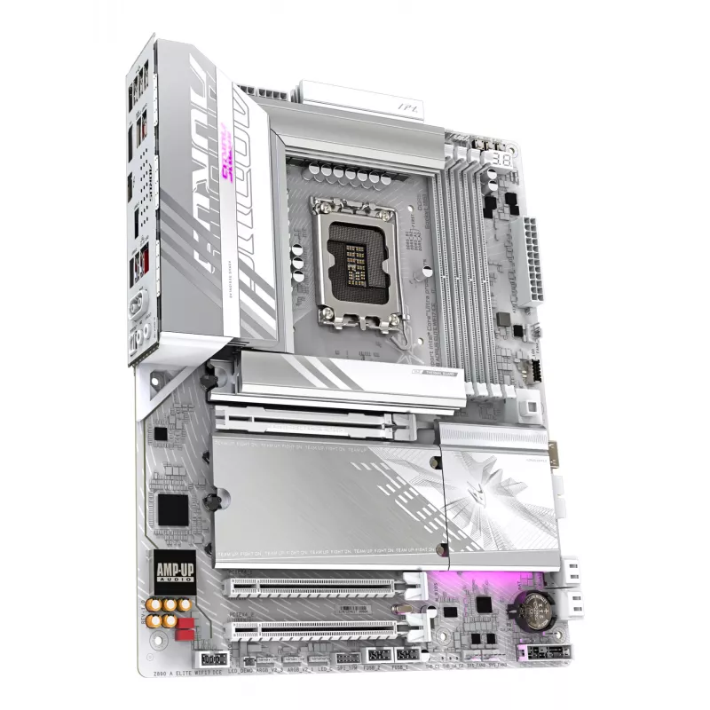 GIGABYTE Z890 AORUS ELITE WIFI7 ICE emaplaat - Toetab Intel Core Ultra (Series 2) protsessoreid, 16+1+2 faasiga VRM, kuni 8800MHz DDR5 (OC), 1xPCIe 5.0 + 3xPCIe 4.0, Wi-Fi 7, 2.5GbE LAN, Thunderbolt 4