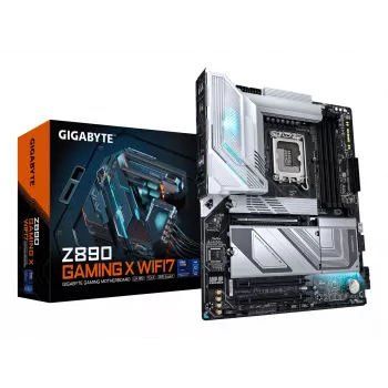 GIGABYTE Z890 GAMING X WIFI7 emaplaat - Toetab Intel Core Ultra (Series 2) protsessoreid, 16+1+2 faasiga VRM, kuni 8800MHz DDR5 (OC), 1xPCIe 5.0 + 3xPCIe 4.0, Wi-Fi 7, 2.5GbE LAN, USB 4