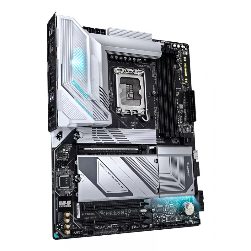 GIGABYTE Z890 GAMING X WIFI7 emaplaat - Toetab Intel Core Ultra (Series 2) protsessoreid, 16+1+2 faasiga VRM, kuni 8800MHz DDR5 (OC), 1xPCIe 5.0 + 3xPCIe 4.0, Wi-Fi 7, 2.5GbE LAN, USB 4