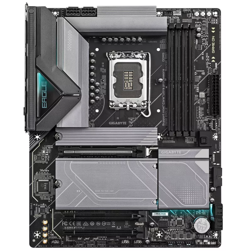 GIGABYTE Z890 EAGLE emaplaat – toetab Intel Core Ultra (seeria 2) protsessoreid, 14+1+2 faasi VRM, kuni 8800MHz DDR5 (OC), 1xPCIe 5.0 M.2 + 3xPCIe 4.0 M.2, 2.5GbE LAN, USB4