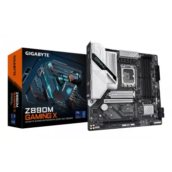 GIGABYTE Z890M GAMING X emaplaat - toetab Intel Core Ultra (Series 2) protsessoreid, 8+1+2 faasiline VRM, kuni 8800MHz DDR5 (OC), 1xPCIe 5.0 + 2xPCIe 4.0, 2.5GbE LAN, USB 3.2 Gen 1
