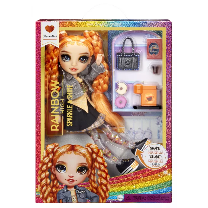 Rainbow High Sparkle & Shine moenukud – Clementine (oranž), moenukk, naine, 4 aastat, poiss/tüdruk, 280 mm, mitmevärviline