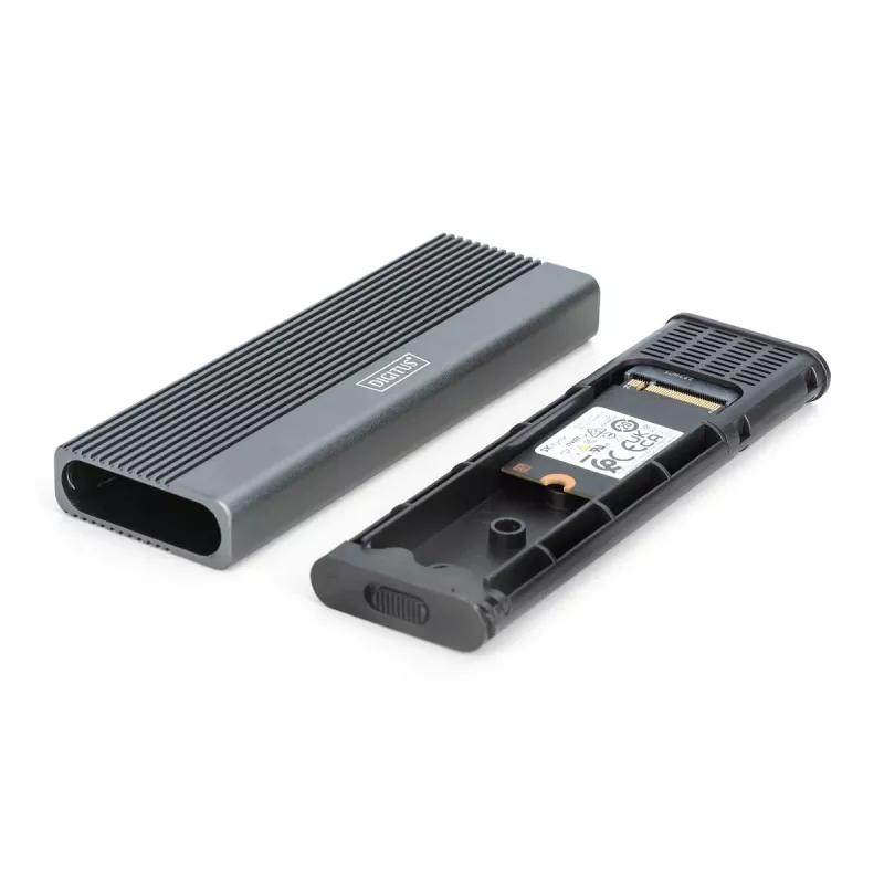 DIGITUS USB kõvakettakorpus - NVMe + SATA 10 Gbps (NVMe) 6 Gbps (SATA) USB 3.1 Gen 2 alumiiniumist tööriistavaba