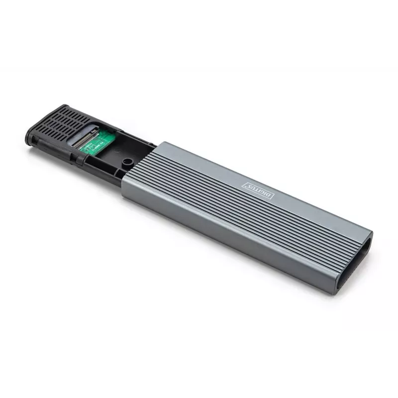 DIGITUS USB kõvakettakorpus - NVMe + SATA 10 Gbps (NVMe) 6 Gbps (SATA) USB 3.1 Gen 2 alumiiniumist tööriistavaba
