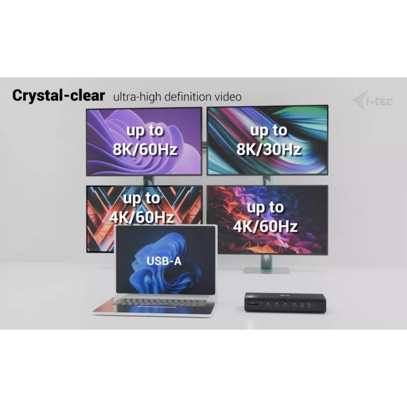 i-tec Universal 6x 4K/60Hz kuvar dokkimisjaam + toiteedastus 140 W