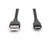 DIGITUS USB-C Silicone charging kaabel USB-A - USB-C USB 2.0 60W - 50cm Must