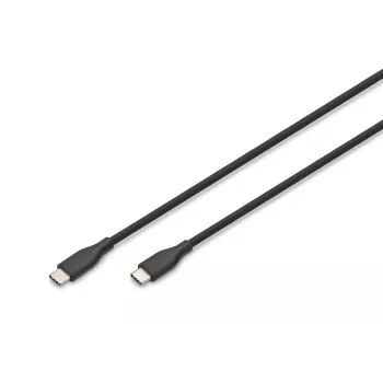 DIGITUS USB-C silikoonist laadimiskaabel USB-C - USB-C USB 2.0 60W - 50cm must
