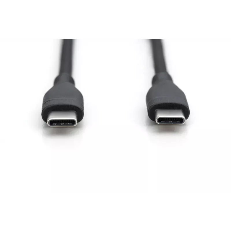 DIGITUS USB-C silikoonist laadimiskaabel USB-C - USB-C USB 2.0 60W - 50cm must