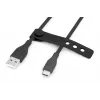 DIGITUS USB-C silikoonist laadimiskaabel USB-A - USB-C USB 2.0 60W - 2m must