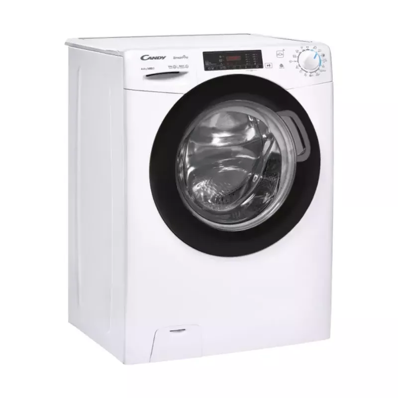 Pesumasin-kuivati Candy Smart Pro CSHW4645TWB3/1-S, vabalt seisev eestlaetav, 4 kg, 1400 p/min, tsentrifuugimise tõhususklass B, valge