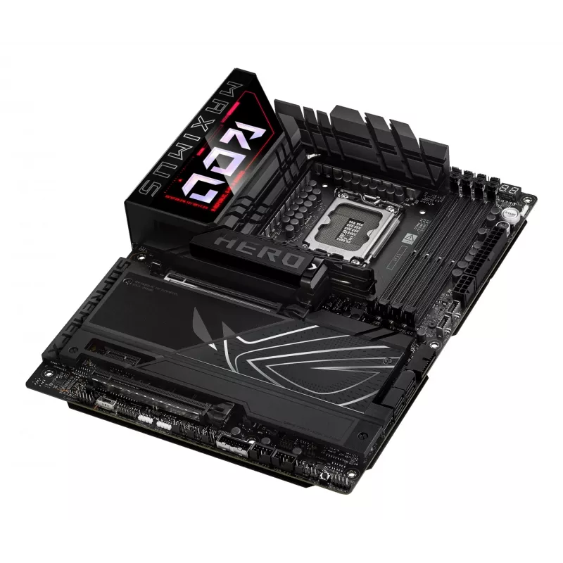 Emaplaat ASUS ROG MAXIMUS Z890 HERO — Intel Z890, LGA 1851, ATX, DDR5, 4 DIMM, 6x M.2, Wi‑Fi 7, 2.5Gb LAN