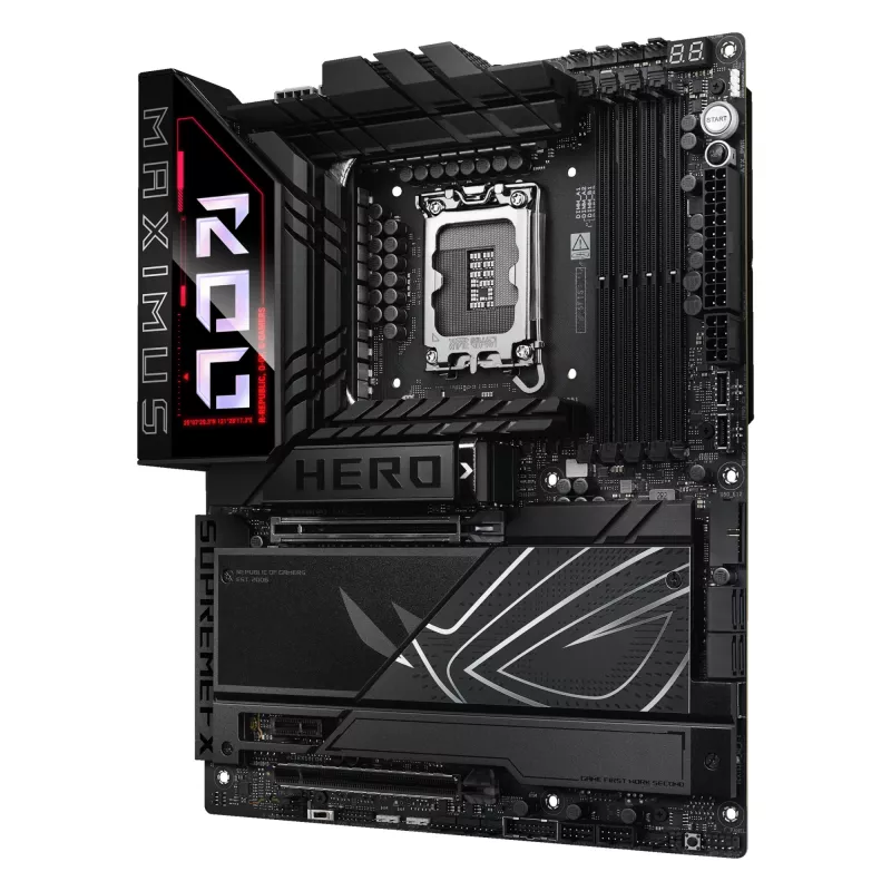 Emaplaat ASUS ROG MAXIMUS Z890 HERO — Intel Z890, LGA 1851, ATX, DDR5, 4 DIMM, 6x M.2, Wi‑Fi 7, 2.5Gb LAN