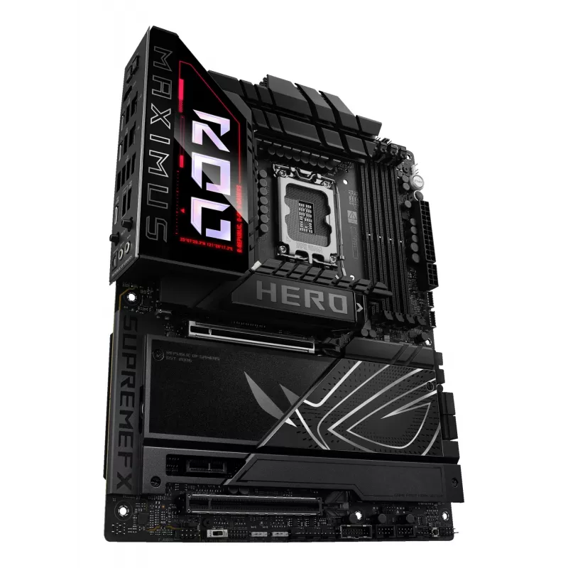 Emaplaat ASUS ROG MAXIMUS Z890 HERO — Intel Z890, LGA 1851, ATX, DDR5, 4 DIMM, 6x M.2, Wi‑Fi 7, 2.5Gb LAN