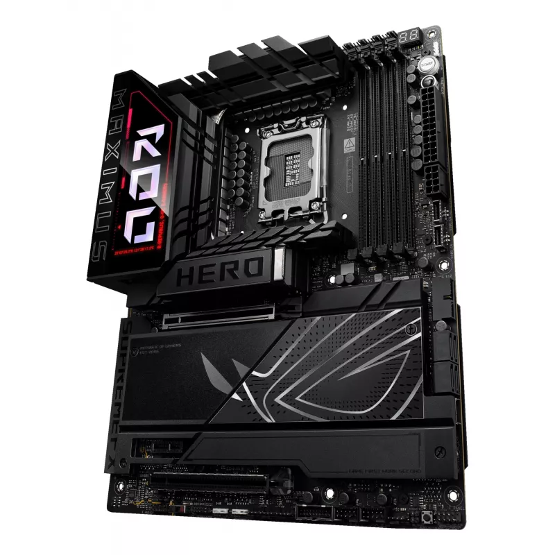 Emaplaat ASUS ROG MAXIMUS Z890 HERO — Intel Z890, LGA 1851, ATX, DDR5, 4 DIMM, 6x M.2, Wi‑Fi 7, 2.5Gb LAN