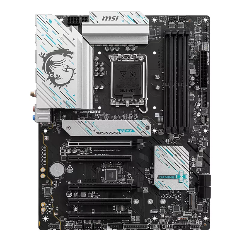 MSI B760 GAMING PLUS WIFI DDR4 emaplaat Intel B760 LGA 1700 ATX