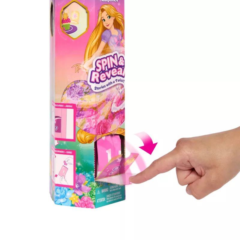 Disney Princess Spin & Reveal Rapunzel moenukk ja aksessuaarid 11 üllatusega