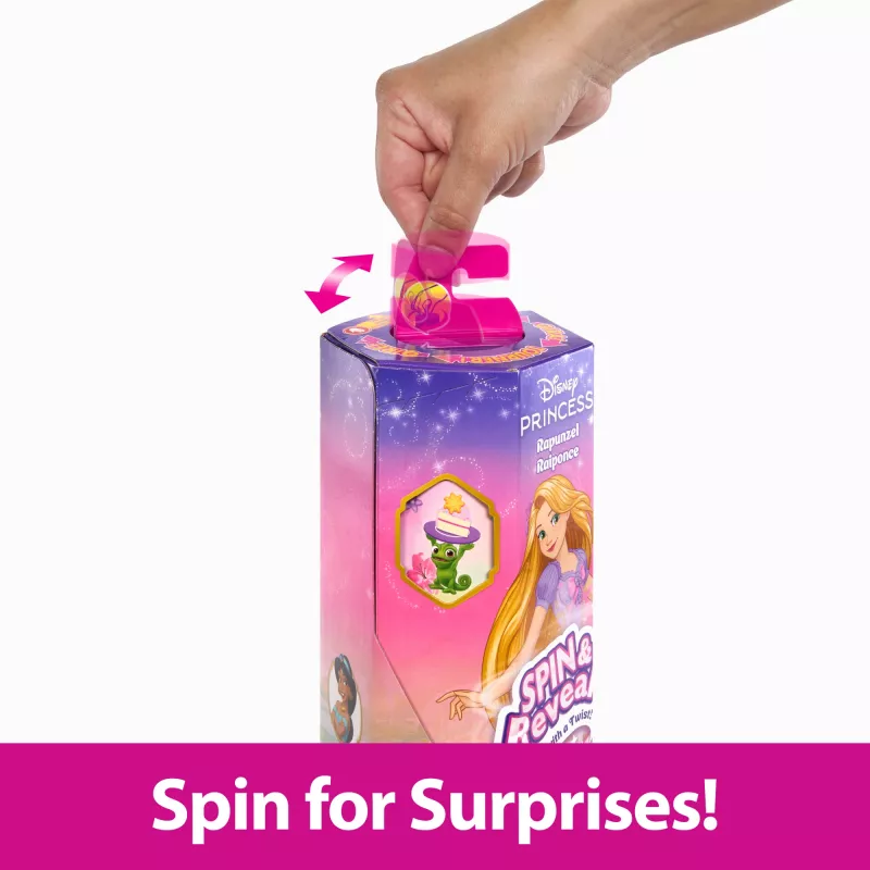 Disney Princess Spin & Reveal Rapunzel moenukk ja aksessuaarid 11 üllatusega