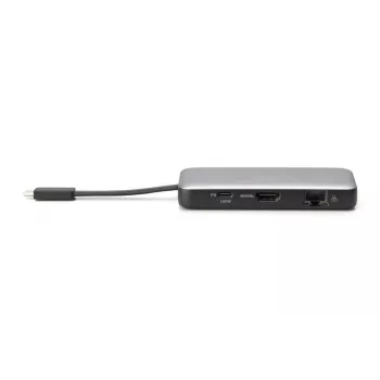 DIGITUS USB-C reisidokk, 7 porti - HDMI / 2x USB-A 3.2 Gen 1 / GbE / SD / MicroSD - 100W USB-C toiteedastus