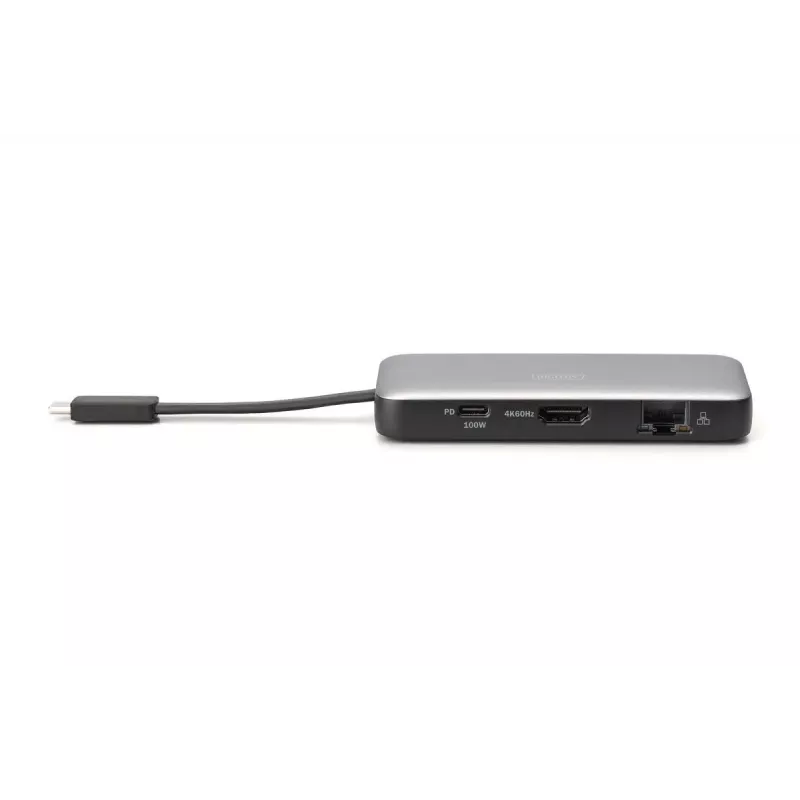 DIGITUS USB-C reisidokk, 7 porti - HDMI / 2x USB-A 3.2 Gen 1 / GbE / SD / MicroSD - 100W USB-C toiteedastus