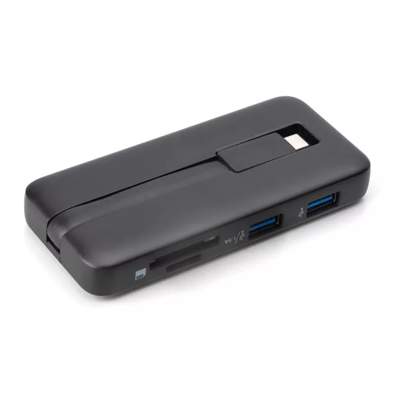 DIGITUS USB-C reisidokk, 7 porti - HDMI / 2x USB-A 3.2 Gen 1 / GbE / SD / MicroSD - 100W USB-C toiteedastus