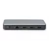 DIGITUS USB-C dokkimisjaam, 11-pordine - 2x HDMI / DP / 2x USB-A 3.2 Gen 2 / USB-C 3.2 Gen 2 / GbE / SD / MicroSD / alalisvoolupistik - 150 vatti max / 3,5 mm