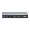 DIGITUS USB-C dokkimisjaam, 11-pordine - 2x HDMI / DP / 2x USB-A 3.2 Gen 2 / USB-C 3.2 Gen 2 / GbE / SD / MicroSD / alalisvoolupistik - 150 vatti max / 3,5 mm
