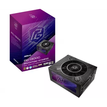 Toiteplokk ASROCK Phantom Gaming PG-1300G 1300 W ATX 20+4 pin 80 PLUS Gold, 135 mm ventilaator, must