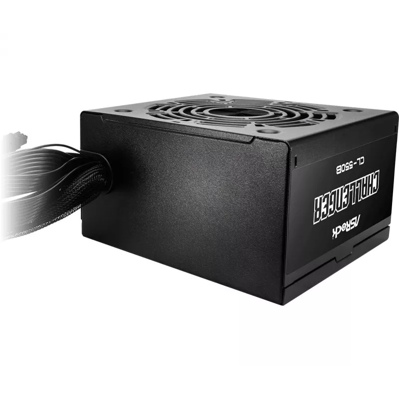 Toiteplokk ASRock CL-550B Challenger 550W ATX, 20+4 kontakti, 80 PLUS Bronze, 120 mm ventilaator, must