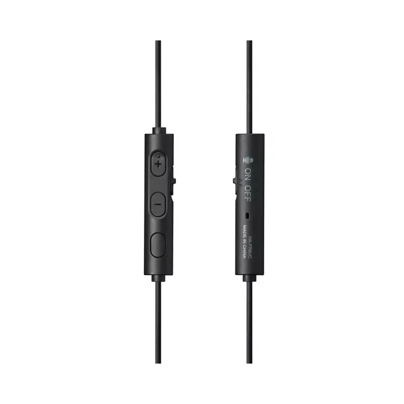 Juhtmega kõrvasisesed kõrvaklapid JVC HA-FR9UC USB-C-ga, 9,2 mm draiverid, 5–22000 Hz, inline-mikrofon ja juhtimine, 1,2 m kaabel, must