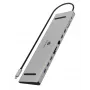 ICY BOX 11-in-1 via USB USB-C, juhtmega, USB 3.2 Gen 1 (3.1 Gen 1) USB-C, 100 W, 3,5 mm, 10,100,1000 Mbit/s, antratsiit, must