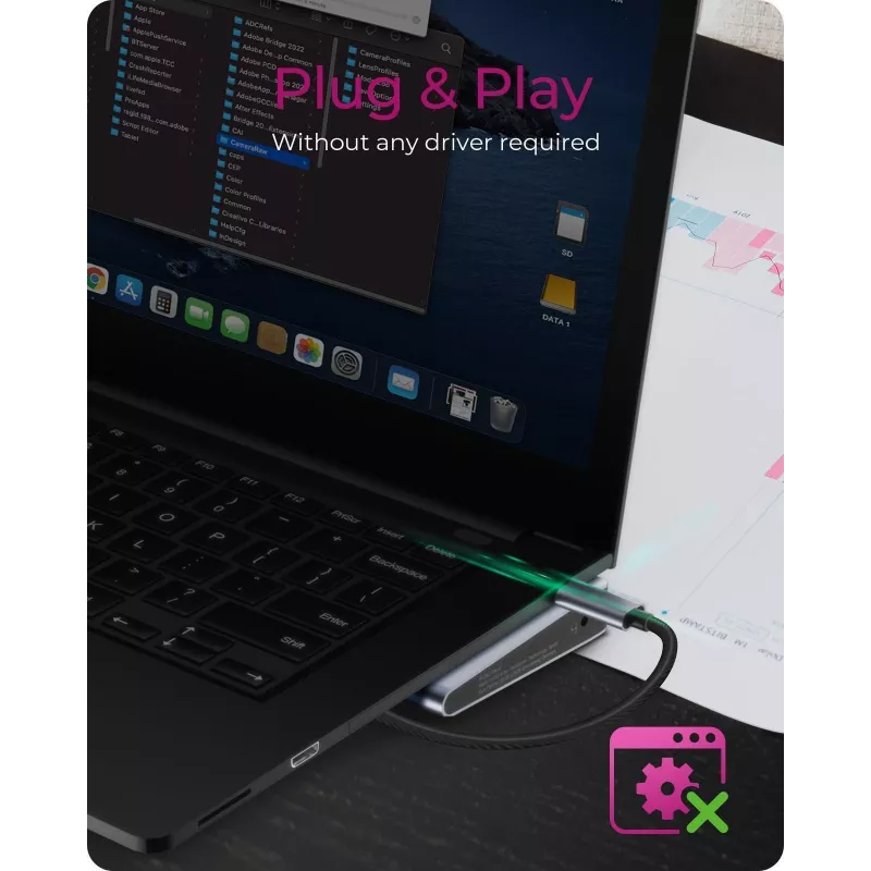 ICY BOX 11-in-1 via USB USB-C, juhtmega, USB 3.2 Gen 1 (3.1 Gen 1) USB-C, 100 W, 3,5 mm, 10,100,1000 Mbit/s, antratsiit, must