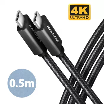 Axagon BUCM32-CM05AB SPEED+ USB-C <> USB 20Gbps/100W kaabel 0,5 m