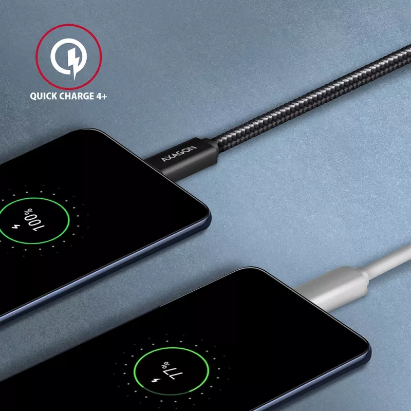Axagon BUCM32-CM05AB SPEED+ USB-C <> USB 20Gbps/100W kaabel 0,5 m
