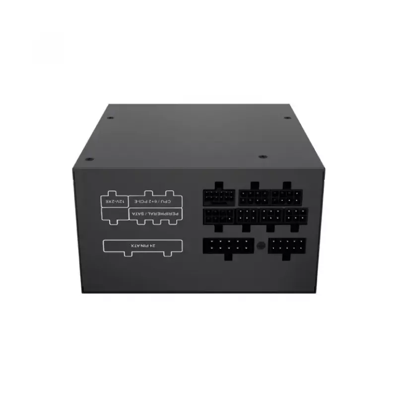 Toiteplokk GEMBIRD Fornax Power 750W ATX 80 PLUS Gold modulaarne 12 cm ventilaator EPS 4+4pin PCIe 6+2pin SATA pistikud