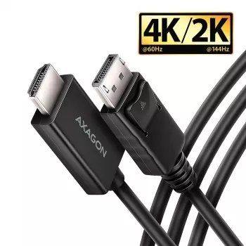 Axagon RVD-HI20C2 DisplayPort -> HDMI 2.0b kaabel 1,8m, 4K/60Hz