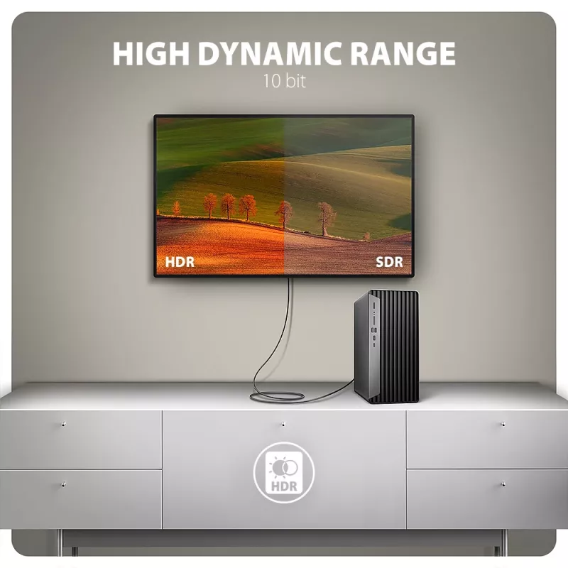 Axagon RVD-HI20C2 DisplayPort -> HDMI 2.0b kaabel 1,8m, 4K/60Hz