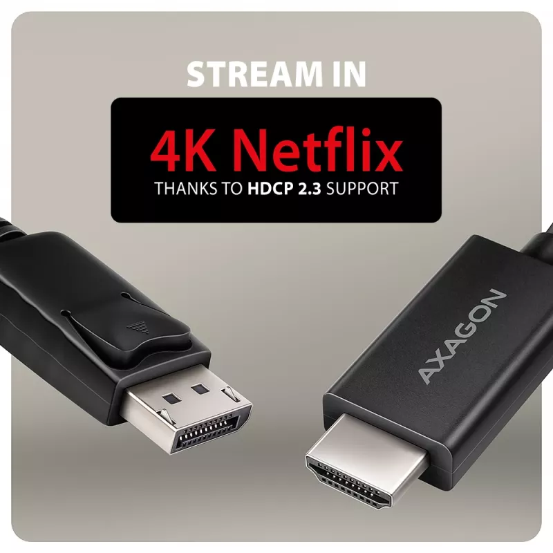 Axagon RVD-HI20C2 DisplayPort -> HDMI 2.0b kaabel 1,8m, 4K/60Hz