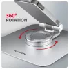 Axagon STND-LR alumiiniumist alus 360° pöörlemisega sülearvutitele 10 inch–17,3 inch. Reguleeritav kõrgus ja nurk.
