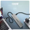 Axagon HMC-7HX2 USB 5Gbps jaotur, 2x USB-A, USB-C, 2x HDMI 4k/60Hz, RJ-45, PD 100W